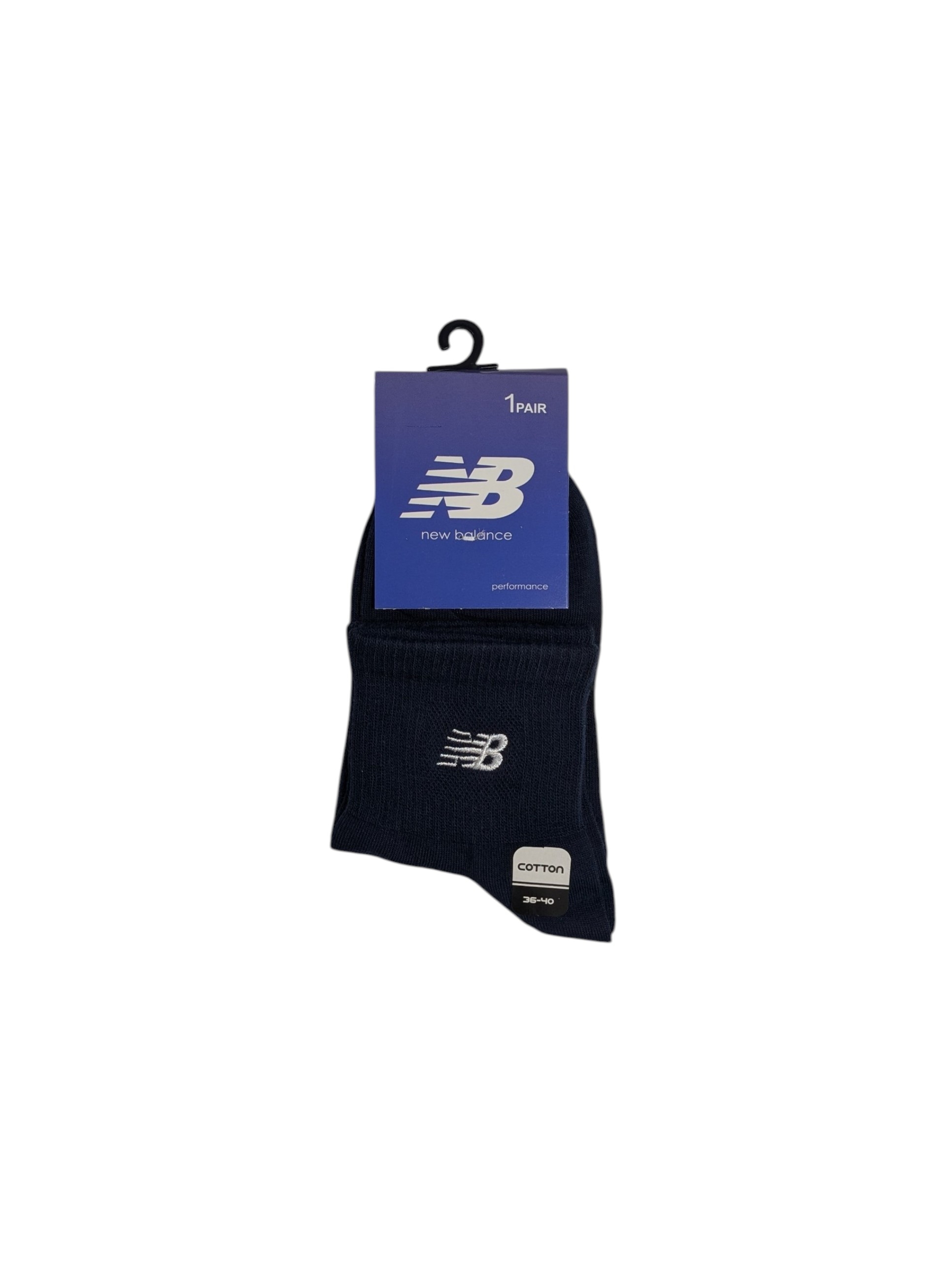 جوراب اسپرت نخ پنبه درجه یک نیمساق زنانه گلدوزی new balance