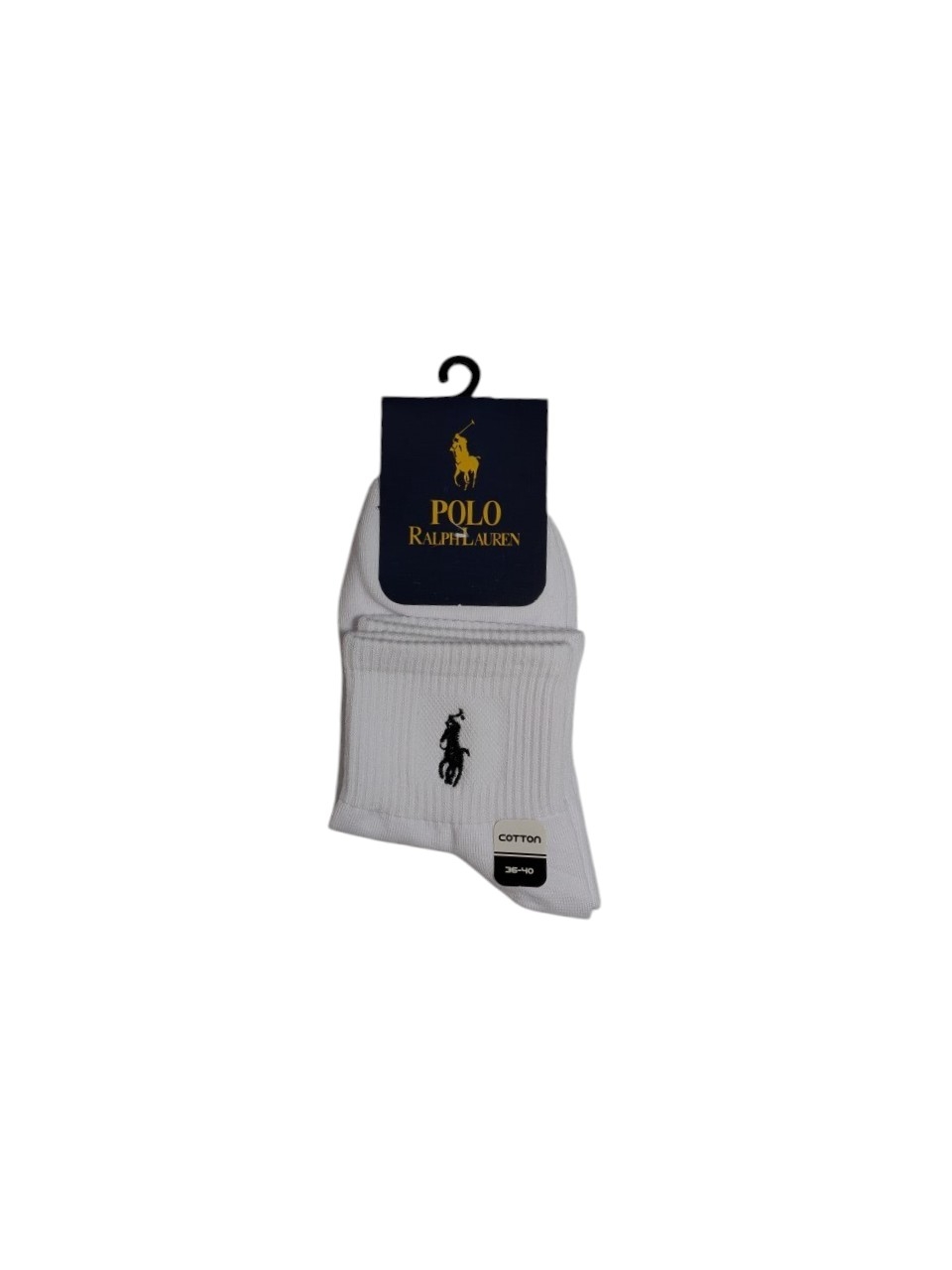 جوراب اسپرت نخ پنبه درجه یک نیمساق زنانه گلدوزی POLO