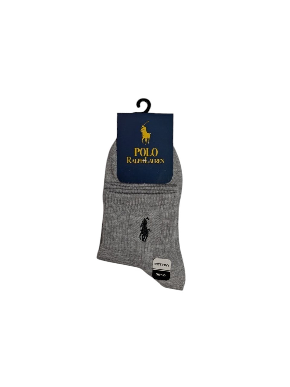 جوراب اسپرت نخ پنبه درجه یک نیمساق زنانه گلدوزی POLO